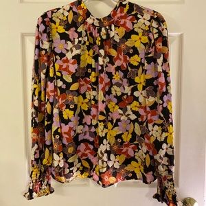 Who What Wear Silky Floral Blouse